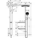 Hansgrohe Rainfinity Showerpipe 360 1jet, хром (26842000)