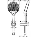 Hansgrohe Rainfinity 130 Душовий набір, Matt White (26851700)