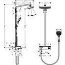 Душова система Hansgrohe Raindance Select E Showerpipe 300 2jet, хром (27126000)