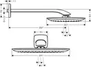 Верхній душ Hansgrohe PuraVida Overhead shower 400 1jet з власником зі стіни, хром (27437000)
