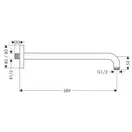 Кронштейн для верхнього душу Hansgrohe E 389 мм, хром (27446000)