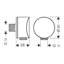Шланговое під'єднання Hansgrohe Fixfit S (27453000)