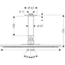 Верхній душ Hansgrohe Raindance S Overhead shower 300 1jet, хром (27494000)