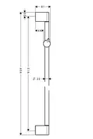 Душова штанга Hansgrohe Unica Сrometta 90, хром (27609000)