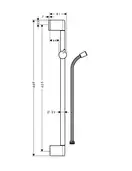 Hansgrohe Crometta Unica Штанга для душа, хром (27615000)