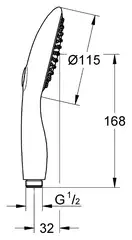 Душовий набір, Hansgrohe Rainfinity 130 3Jet, chrome (27671000)