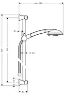 Душовий набір Hansgrohe Raindance Classic 100 3jet, chrome / gold optic (27841090)