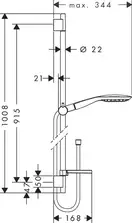 Душовий набір Hansgrohe Raindance Select E 150 3jet, хром (27857000)