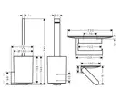Комплект аксесуарів Hansgrohe WallStoris 2в1, Matt Black (27969670)