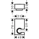 Тримач для душу Hansgrohe Porter E, білий матовий (28387700)