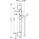 Hansgrohe Unica S Puro Душевая штанга, черный матовый (28632670)