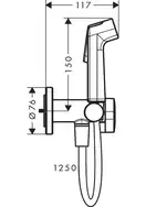 Hansgrohe S EcoSmart+ Гігієнічний душ, чорний хром (29232340)