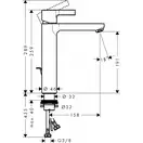 Hansgrohe Metris S 190 Смеситель для умывальника, хром (31021000)