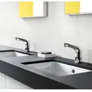 Змішувач електронний для умивальника Hansgrohe Focus живлення від мережі 230V, без регулювання температури, хром (31174000)