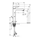 Змішувач для умивальника Hansgrohe Metris з донним клапаном, хром (31183000)