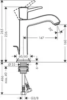 Змішувач для умивальника Hansgrohe Metropol Classic (31302000)
