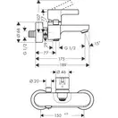 Hansgrohe Metris S Смеситель для ванны, хром (31460000)