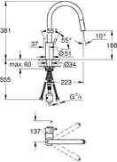 Змішувач для кухні Grohe Concetto, хром (31483002)