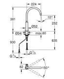 Grohe Blue Pure Кран для фильтрованной воды, хром (31724000)