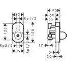 Hansgrohe Focus E Прихована частина для ванни (31741180)