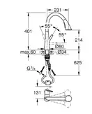 Змішувач для миття Grohe Zedra одноважільний, хром (32294DC2)