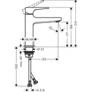 Hansgrohe Metropol 110 Смеситель для умывальника, хром (32507140)