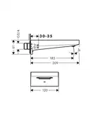 Вилив для ванни Hansgrohe Metropol (32543670)