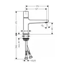 Змішувач для умивальника Hansgrohe Metropol 100 Select з донним клапаном Push-Open, хром (32570000)