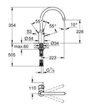 Grohe Eurosmart Cosmopolitan Змішувач для кухні, хром (32843002)