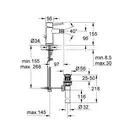 Grohe BauClassic Змішувач для біде, хром (32864000)