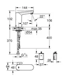 Grohe Eurosmart Cosmopolitan E Смеситель для раковины, хром (36327001)