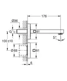 Інфрачервоний змішувач для раковини GROHE Eurocube E 220V (36442000)