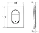 Кнопка змиву для унітазу Grohe Arena Cosmopolitan S, нікель матовий (37624EN0)