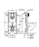 Grohe Rapid SL Инсталляция для унитаза (38536001)