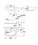 Умивальник підвісний Grohe Bau Ceramic 60, білий (39421000)