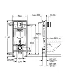 Система інсталяції для унітазу Grohe Rapid SL 3 в 1 (39503000)
