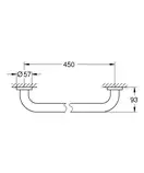 Поручень для ванни Grohe Essentials 450 мм, хром (40793001)