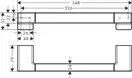 Поручень в душ Hansgrohe AddStoris 32,7х34,8x7,9 см, Matt White (41744700)