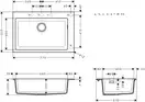 Hansgrohe S51 S510-F660 Кухонна мийка, stonegrey (43313290)