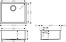 Hansgrohe S719-U500 Мийка кухонна, нержавіюча сталь (43427800)