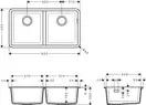 Hansgrohe S510-U770 Мойка кухонная, Graphiteblack (43434170)