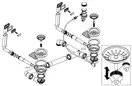 Сифон Hansgrohe D15-12 Automatic з переливом для миття зі сталі на дві чаші, Select Stainless Steel (43942800)