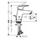 Hansgrohe Logis 70 Смеситель для умывальника, хром (71070000)