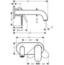 Hansgrohe Vernis Shape Смеситель для умывальника, черный (71578670)