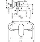 HANSGROHE Vernis Blend Змішувач для душу, чорний матовий (71640670)
