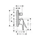 Hansgrohe Talis E Змішувач для ванни/душу, Brushed Bronze (71745140)