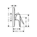 Hansgrohe Talis E Смеситель для душа, Brushed Bronze (71765140)