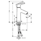 Hansgrohe Talis S 100 Смеситель для умывальника, хром (72020000)