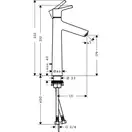 Змішувач для умивальника Hansgrohe Talis S 190 з донним клапаном, хром (72031000)