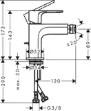 Hansgrohe Rebris S Смеситель для биде, Matt Black (72210670)